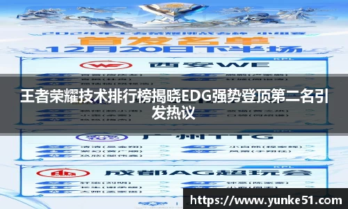 王者荣耀技术排行榜揭晓EDG强势登顶第二名引发热议